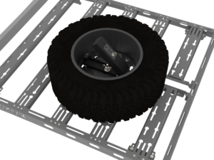 Spare Wheel Bracket Lockable Predator Off road