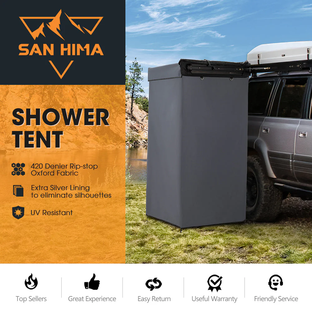 San Hima Shower Awning Fold-Out Instant Ensuite Tent Camping Change Room Toilet - Image 2