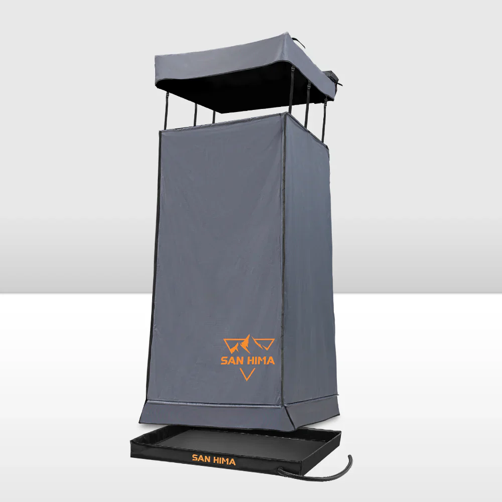 San Hima Awning Shower Tent Fold-Out Instant Ensuite Built-in LED Camping Change - Image 11