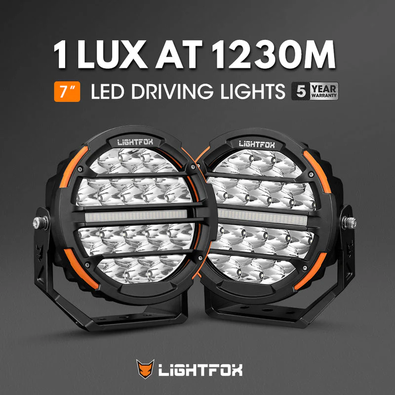Lightfox Polaris Pair 7inch Osram LED Driving Lights with DRL - Image 2