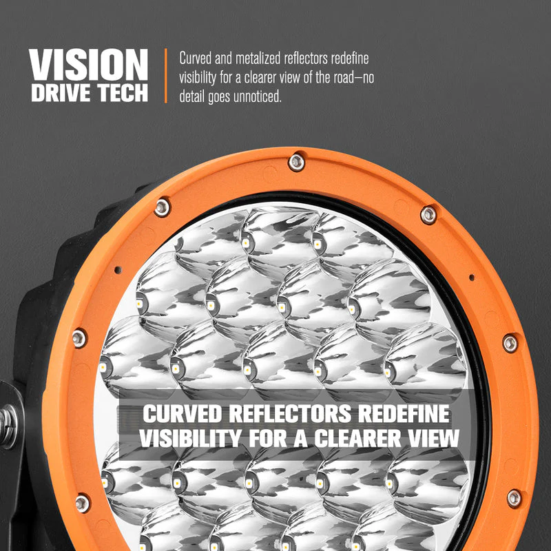 Lightfox Polaris Pair 7inch Osram LED Driving Lights with DRL - Image 3