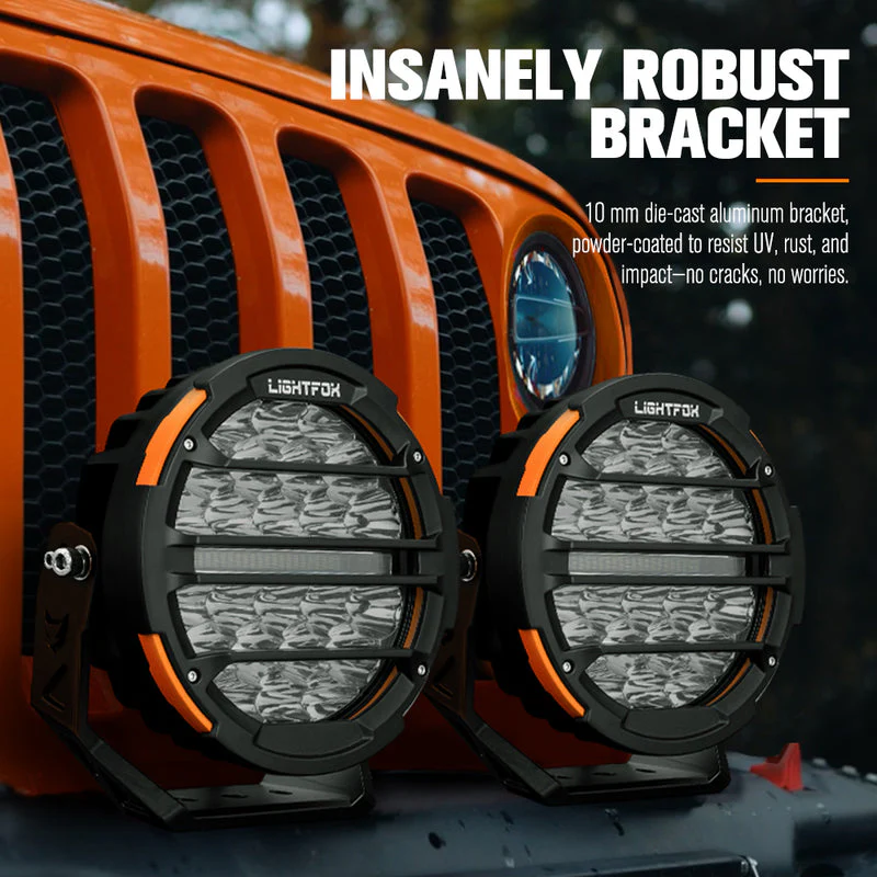 Lightfox Polaris Pair 7inch Osram LED Driving Lights with DRL - Image 6