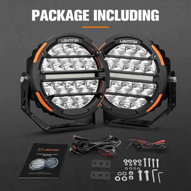 Lightfox Polaris Pair 7inch Osram LED Driving Lights with DRL - Image 10