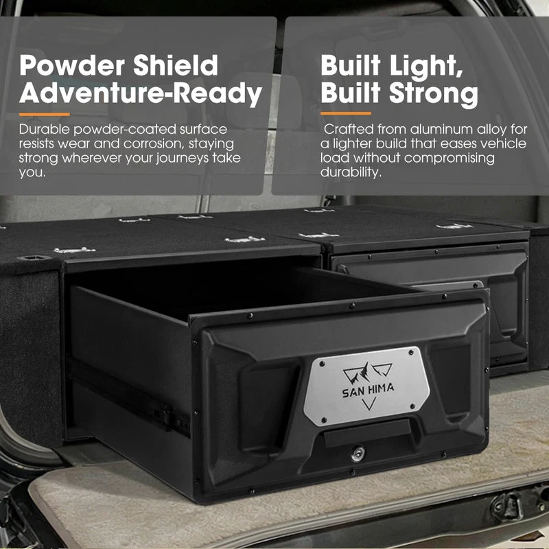 San Hima Lightweight 900MM 4WD Rear Drawer Vehicle Storage Lockable - Image 3