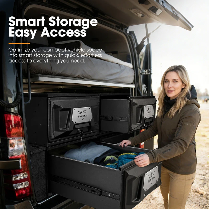 San Hima Lightweight 900MM 4WD Rear Drawer Vehicle Storage Lockable - Image 6